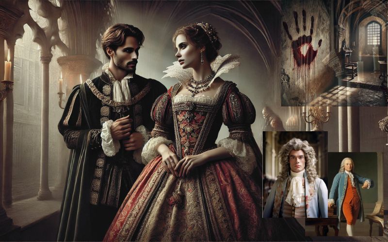 baronessa di carini e amante, salone delle feste, immagine dall-e